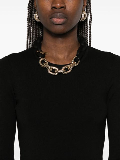 Rabanne chain-detailed mini dress - Black