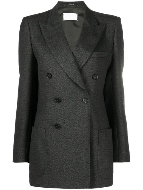 Maison Margiela single-breasted peak-lapel blazer - Green - zdjęcie produktu nr 1