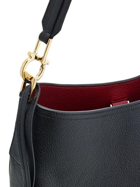 Ferragamo North-South leather shoulder bag - Black