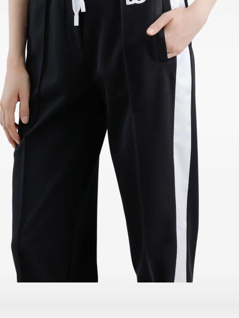 Dolce & Gabbana logo-embroidered track pants - Black