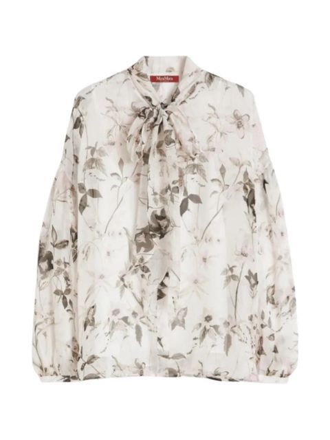 Max Mara floral bow blouse - Neutrals - zdjęcie produktu nr 1