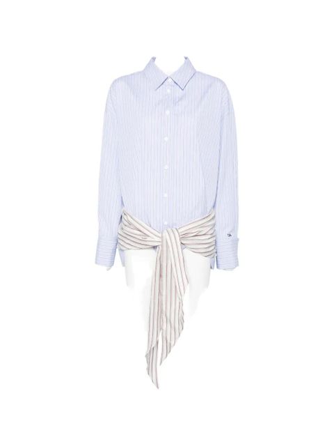 The Attico striped-pattern mini dress - Blue - zdjęcie produktu nr 1