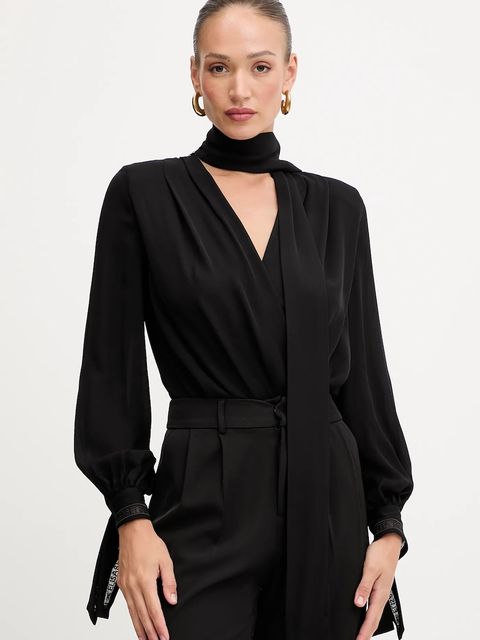 Elisabetta Franchi body damska kolor czarny gładka CB00651E3 - zdjęcie produktu nr 1