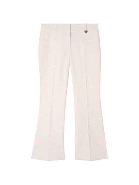 Burberry cropped wool flared trousers - Neutrals - zdjęcie produktu nr 1