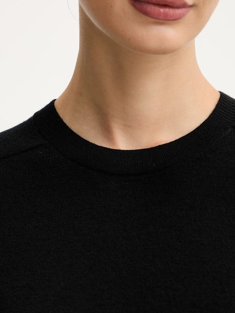 United Colors of Benetton sweter wełniany damskie kolor czarny lekki 11AHD10E6