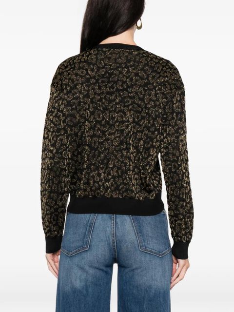 Lauren Ralph Lauren animal-patterned V-neck cardigan - Black