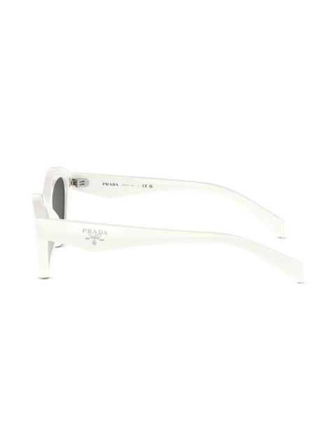 Prada Eyewear logo-lettering cat-eye sunglasses - White
