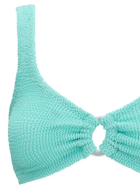 Hunza G Julia ring-detail textured bikini - Blue
