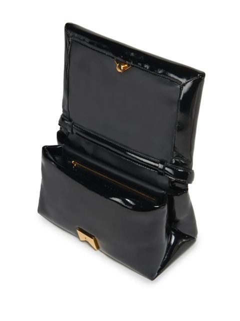 Marni small Prisma patent-leather shoulder bag - Black
