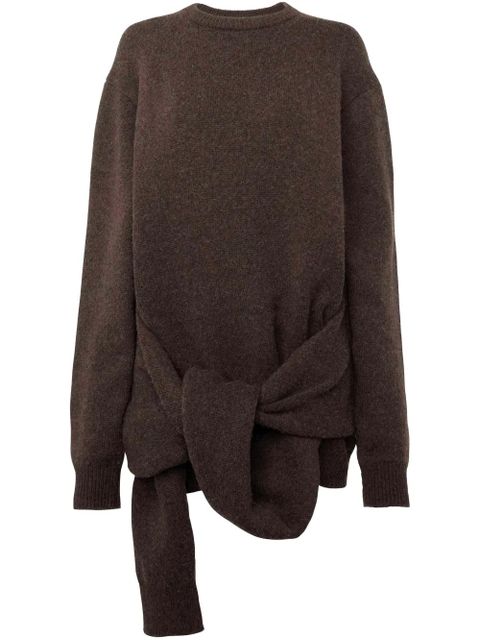 JW Anderson tie-front knit sweater - Brown - zdjęcie produktu nr 1