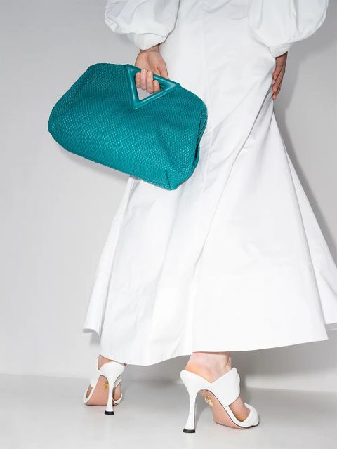 Aquazzura Twist 95mm leather sandals - White