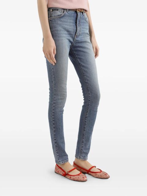 Dolce & Gabbana logo-plaque denim jeans - Blue