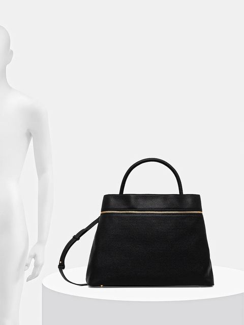 Twinset torebka skórzana kolor czarny 252TD8260