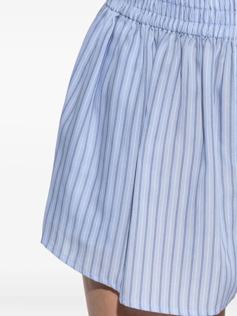 Alexander Wang striped elastic-waist shorts - Blue