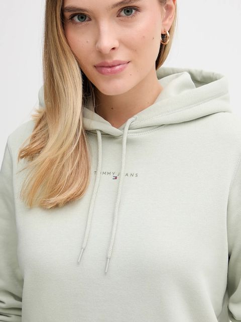 Tommy Jeans bluza damska kolor zielony z kapturem z nadrukiem DW0DW21963 - zdjęcie produktu nr 2