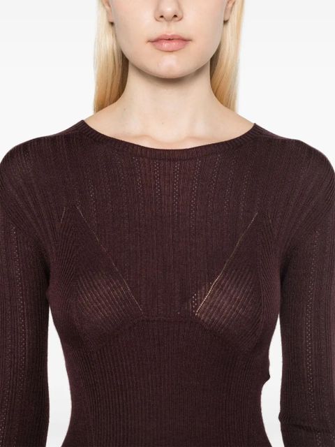 Lanvin ribbed-knit sweater - Purple