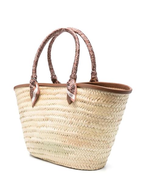 AMIRI MA raffia tote bag - Neutrals
