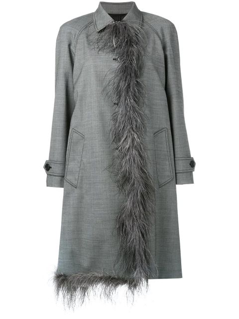 Prada fur trim coat - Grey - zdjęcie produktu nr 1