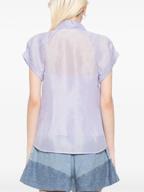 ZIMMERMANN crush fitted blouse - Purple