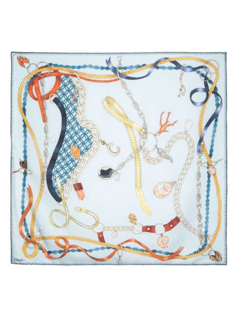 Chloé square scarf - Blue