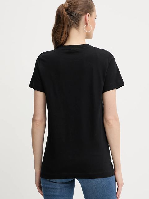 Pinko t-shirt bawełniany damski kolor czarny 101752 A2RD - zdjęcie produktu nr 2