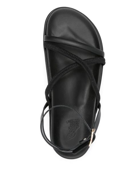 Ancient Greek Sandals 30mm crossover platform sandals - Black