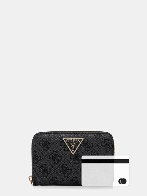 Guess portfel LAUREL damski kolor szary SWSG74 59140