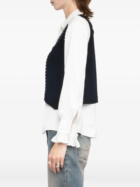 Zadig&Voltaire embellished v-neck knit vest - Black - zdjęcie produktu nr 2