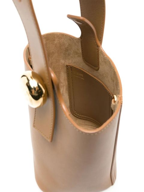 LOEWE mini Pebble bucket bag - Brown