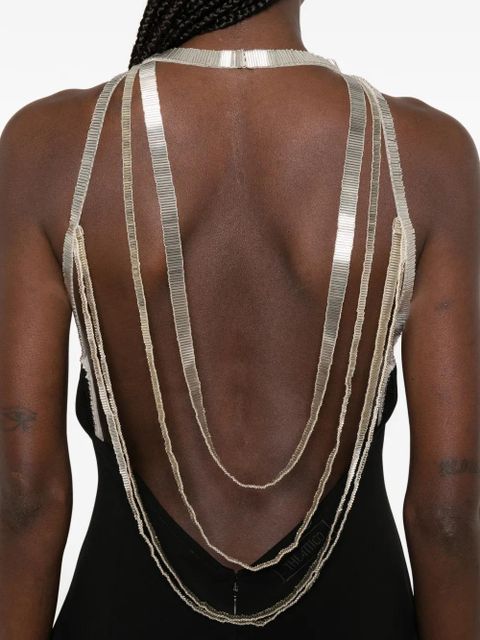 The Attico halterneck dress - Black