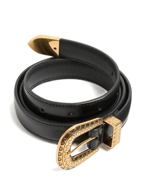 Valentino Garavani VLogo leather belt - Black