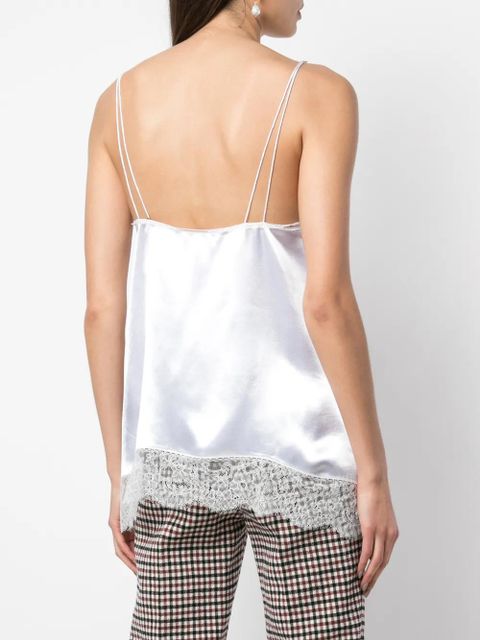 KHAITE Emi lace-hem top - White