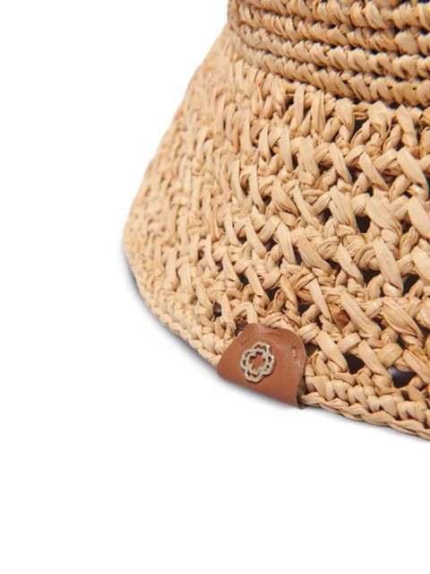 Maje raffia patch hat - Neutrals