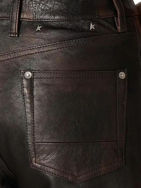 Golden Goose leather trousers - Red