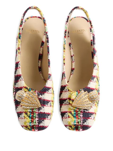 Valentino Garavani 60mm Adamantine sequin-embellished pumps - Neutrals