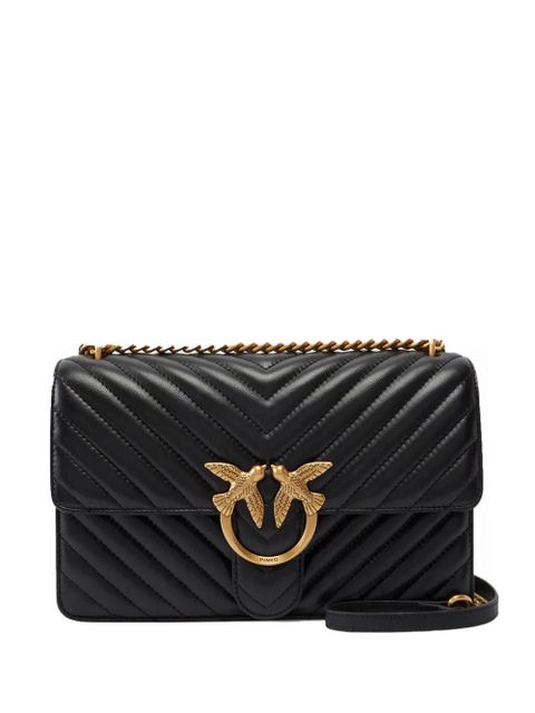PINKO quilted chevron love bag - Black - zdjęcie produktu nr 1