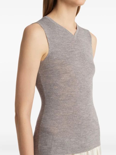 KHAITE Renato ribbed top - Grey - zdjęcie produktu nr 2