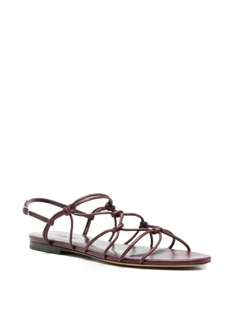 Le Monde Beryl knotted leather sandals - Red - zdjęcie produktu nr 2
