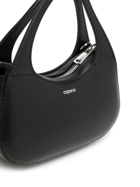 Coperni Micro Swipe leather tote bag - Black