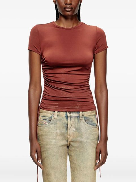Diesel T-Rey drawstring-gathered T-shirt - Brown