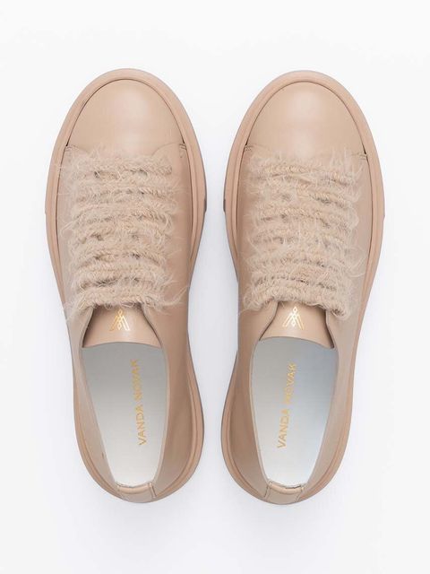 Vanda Novak sneakersy skórzane Grace kolor beżowy