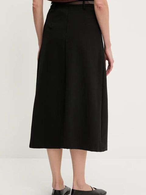 Answear.LAB spódnica kolor czarny midi rozkloszowana - zdjęcie produktu nr 2