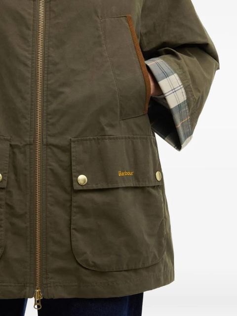 Barbour corduroy-collar coat - Green