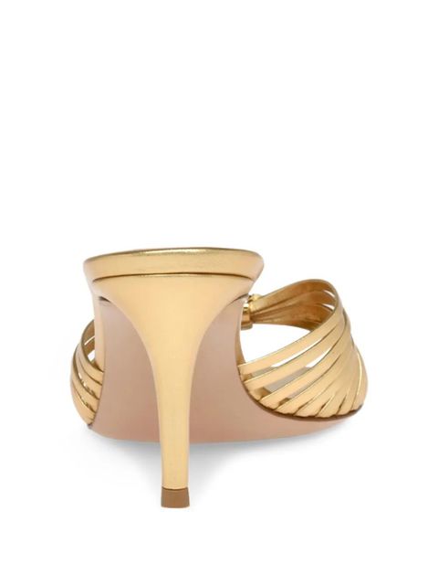 Gianvito Rossi 70mm Vyna mules - Gold