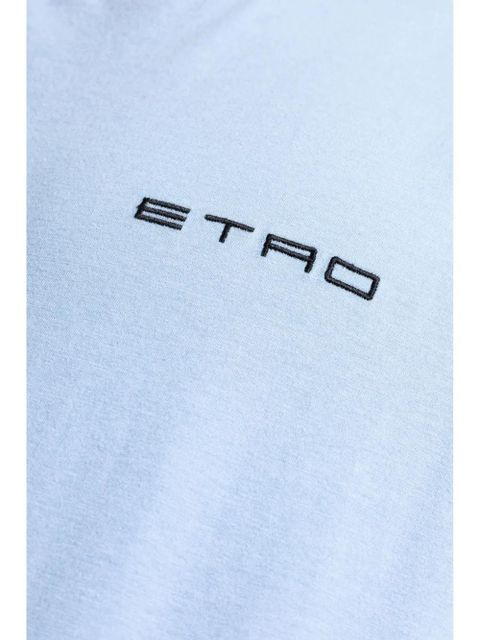 ETRO logo-embroidered T-shirt - Blue