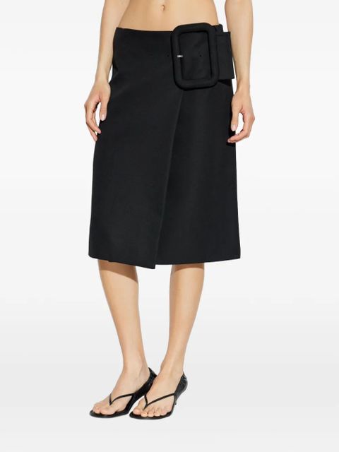 AMI Paris buckle midi skirt - Black