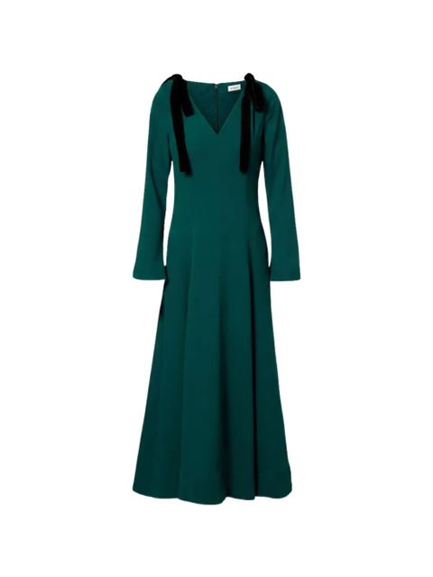 Simkhai Claribel shoulder-tie V-neck dress - Green - zdjęcie produktu nr 1