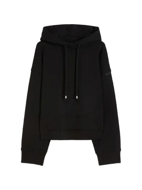 Sportmax Spdslogan logo-patch hoodie - Black - zdjęcie produktu nr 1