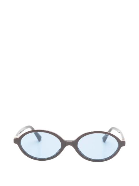 Miu Miu Eyewear oval-frame sunglasses - Brown - zdjęcie produktu nr 1