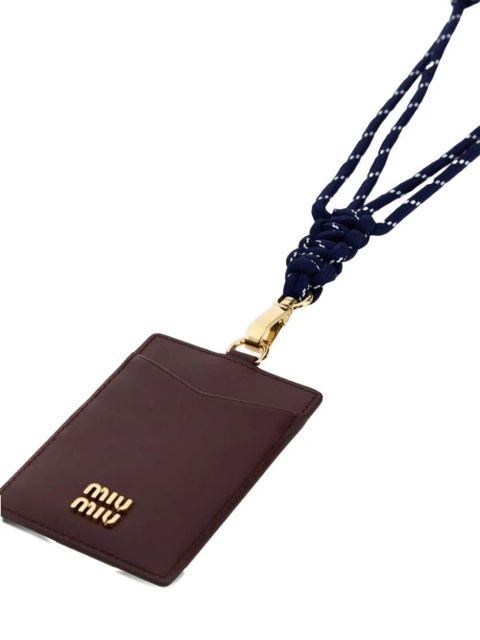 Miu Miu leather card holder - Brown